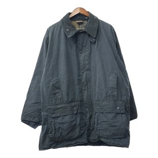 バーブァー(Barbour)のイングランド製 Barbour バブアー BORDER ボーダー オイルドジャケット ネイビー (メンズ C50) 中古 古着 Q3812(その他)