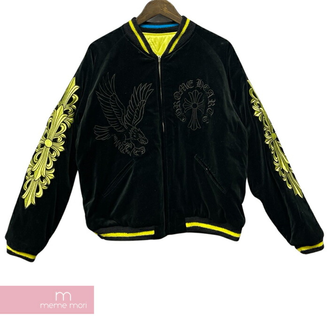 Chrome Hearts(クロムハーツ)のCHROME HEARTS×MATTY BOY×TAILOR TOYO PPO SOUVENIR BOMBER クロムハーツ×マッティボーイ×テーラー東洋 スーベニアボンバージャケット スカジャン 中綿ブルゾン リバーシブル ダガージップ ブラック×ライム サイズL【240418】【中古-A】【me04】 メンズのジャケット/アウター(その他)の商品写真