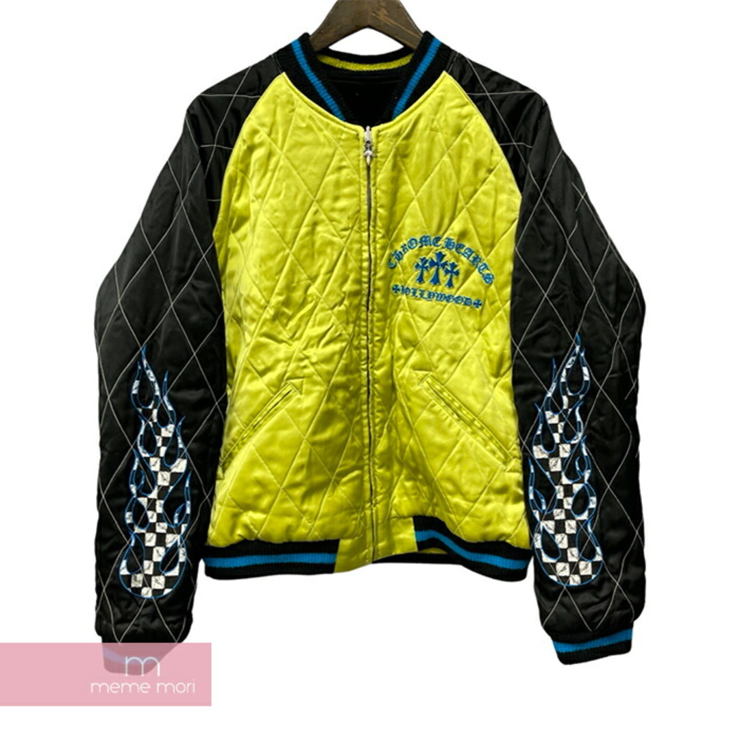 Chrome Hearts(クロムハーツ)のCHROME HEARTS×MATTY BOY×TAILOR TOYO PPO SOUVENIR BOMBER クロムハーツ×マッティボーイ×テーラー東洋 スーベニアボンバージャケット スカジャン 中綿ブルゾン リバーシブル ダガージップ ブラック×ライム サイズL【240418】【中古-A】【me04】 メンズのジャケット/アウター(その他)の商品写真