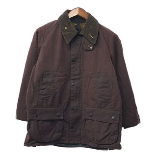 バーブァー(Barbour)のイングランド製 Barbour バブアー BEDALE ビデイル オイルドジャケット ワインレッド (メンズ 38) 中古 古着 Q3822(その他)