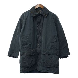 バーブァー(Barbour)の90年代 イングランド製 Barbour バブアー BORDER ボーダー オイルドジャケット ネイビー (メンズ 40) 中古 古着 Q3823(その他)