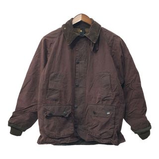 バーブァー(Barbour)のイングランド製 Barbour バブアー BEDALE ビデイル オイルドジャケット ラグラン ワインレッド (メンズ C36) 中古 古着 Q3815(その他)