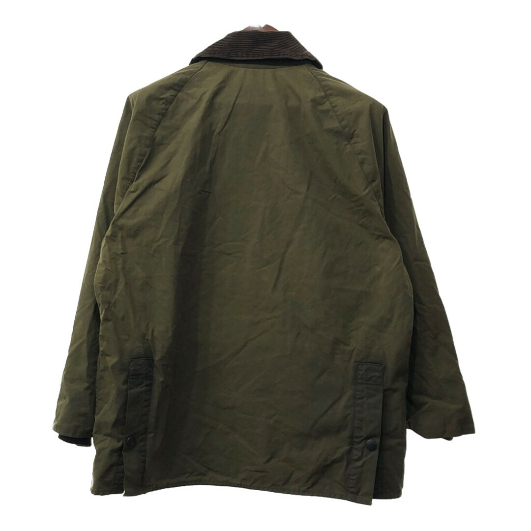 Barbour(バーブァー)のイングランド製 Barbour バブアー BEDALE ビデイル オイルドジャケット ユーロ ラグラン カーキ (メンズ C42) 中古 古着 Q3814 メンズのジャケット/アウター(その他)の商品写真