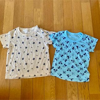 ユニクロ(UNIQLO)のUNIQLO  Disney  半袖肌着　90cm  2着セット(下着)