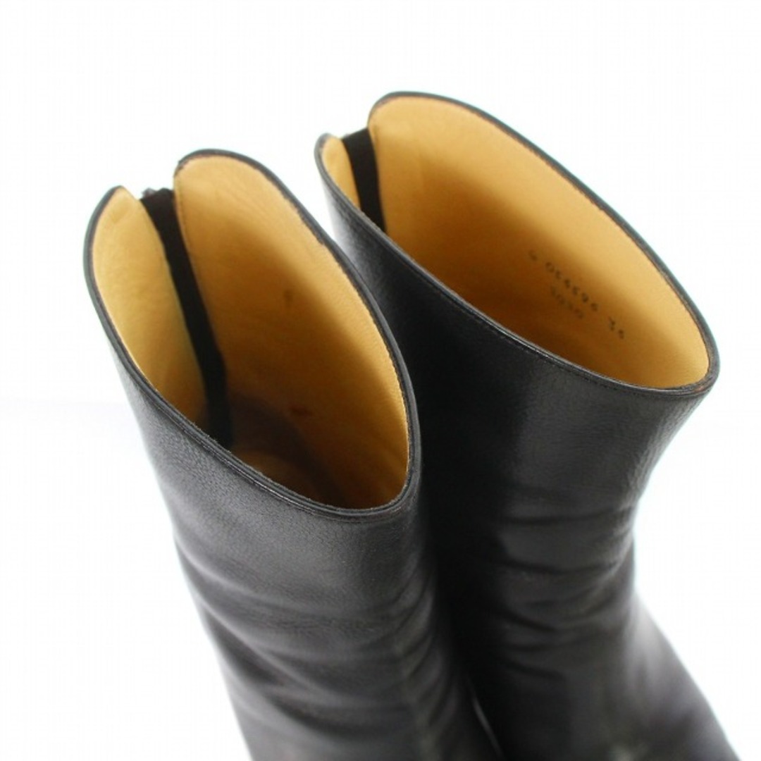 TANINO CRISCI(タニノクリスチー)のタニノクリスチー ショートブーツ ラウンドトゥ レザー 36 23cm 黒 レディースの靴/シューズ(ブーツ)の商品写真