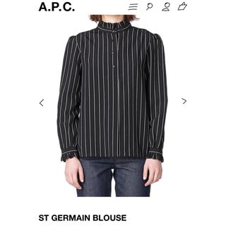 アーペーセー(A.P.C)の【新品未使用】A.P.C. ST GERMAIN BLOUSE ネイビー(シャツ/ブラウス(長袖/七分))