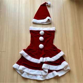 帽子付き　サンタ コスプレ　クリスマス 衣装  　コスプレ 仮装 サイズ　M 