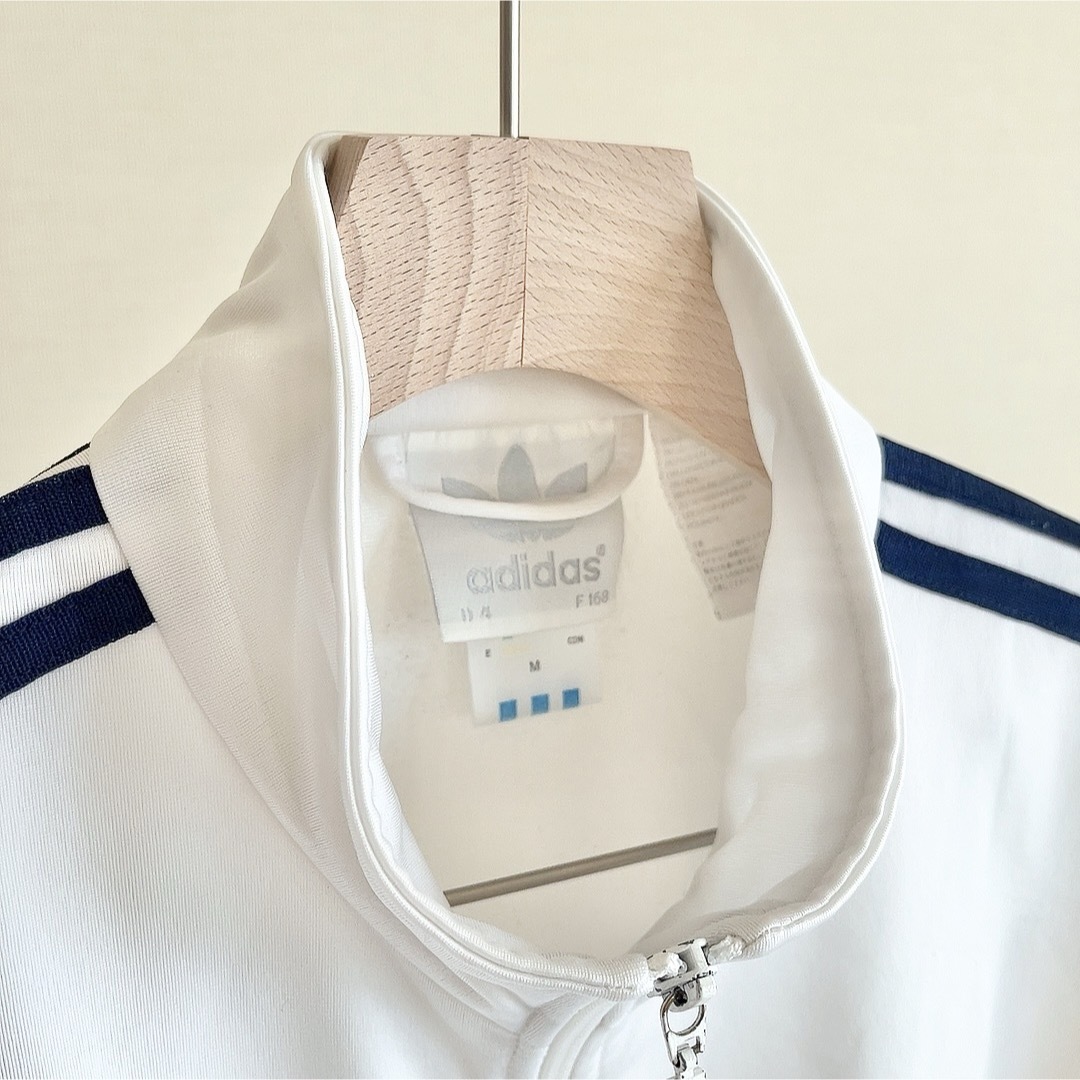 adidas 80年代後期 トラックトップ ジャージ 白×紺 M 在原みゆ紀 adidas 80年代後期 トラックトップ ジャージ 白×紺 M 在原みゆ紀