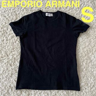 EMPORIO ARMANI 半袖黒色Tシャツ　レディースS