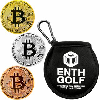 【特価商品】ENTH ゴルフマーカー 4点セット ビットコインデザイン ボールポ(その他)