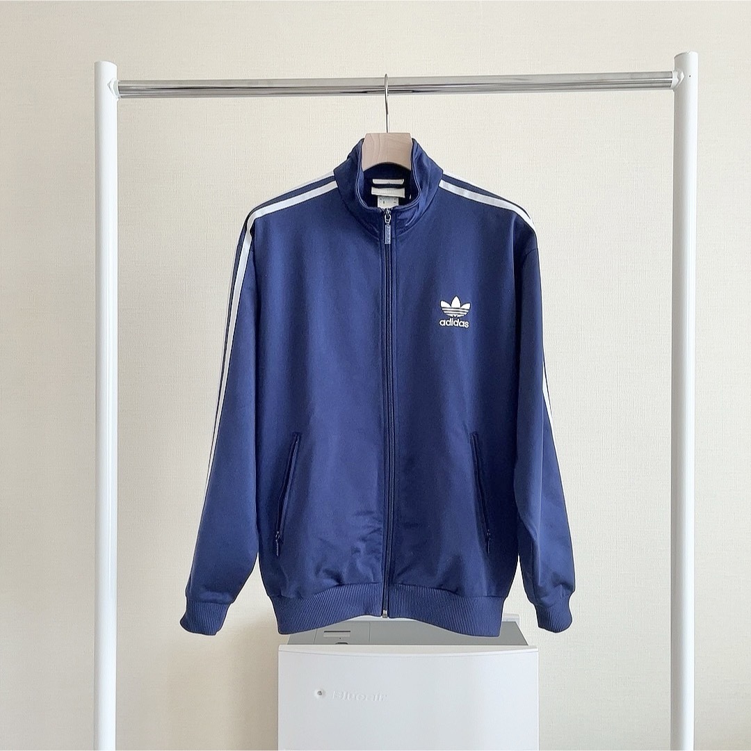 adidas(アディダス)のadidas 80年代後期 トラックトップ ジャージ M 紺 在原みゆ紀 メンズのトップス(ジャージ)の商品写真