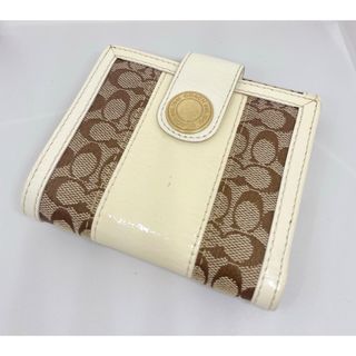 コーチ(COACH)の激安✨coach コーチ　シグネチャー折財布Cマークホワイトブラウン(財布)