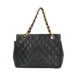 シャネル(CHANEL)のシャネル PSTトート マトラッセ ショルダーバッグ キャビアスキン A18004 ブラック レディース CHANEL  中古(ショルダーバッグ)