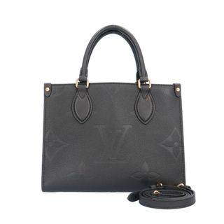 ルイヴィトン(LOUIS VUITTON)のルイヴィトン オンザゴーPM モノグラムアンプラント ショルダーバッグ モノグラムアンプラント M45653 ブラック レディース LOUIS VUITTON  中古(ショルダーバッグ)