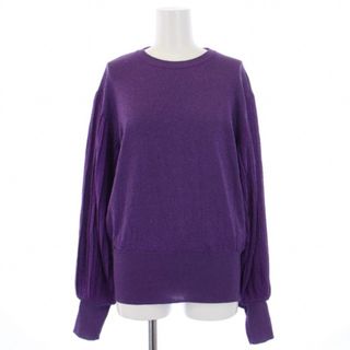 エムエスジイエム(MSGM)のエムエスジーエム PUFF SLEEVE SWEATER ラメニット M 紫(ニット/セーター)