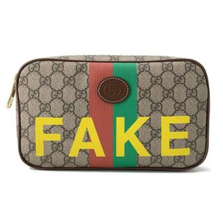 グッチ(Gucci)のグッチ ボディバッグ GGスプリーム FAKE/NOTプリント 602695 GUCCI バッグ ベルトバッグ(ボディーバッグ)