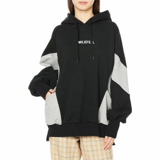 ミルクフェド　フード付きトレーナー BICOROR SWEAT HOODIE(ノーカラージャケット)