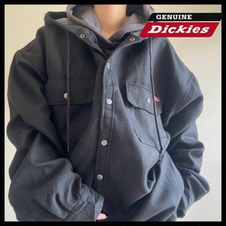 Dickies シャツ ジャケット フーディ オーバーサイズ 黒 2XL 古着(その他)