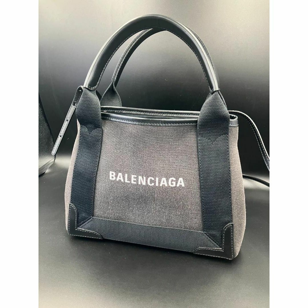 Balenciaga(バレンシアガ)のバレンシアガ カバス XS　コットンキャンバス &カーフスキン　ブラック レディースのバッグ(ハンドバッグ)の商品写真