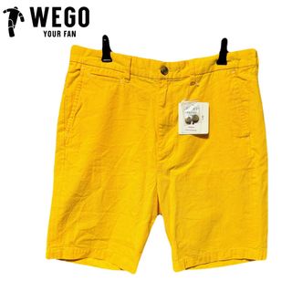 ウィゴー(WEGO)の【新品未使用】WEGO メンズ フレンチリネン混ショーツ ハーフパンツ イエロー(ショートパンツ)