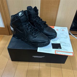 アンダーカバー(UNDERCOVER)のUNDERCOVER×Nike Dunk High Black 29.0(スニーカー)