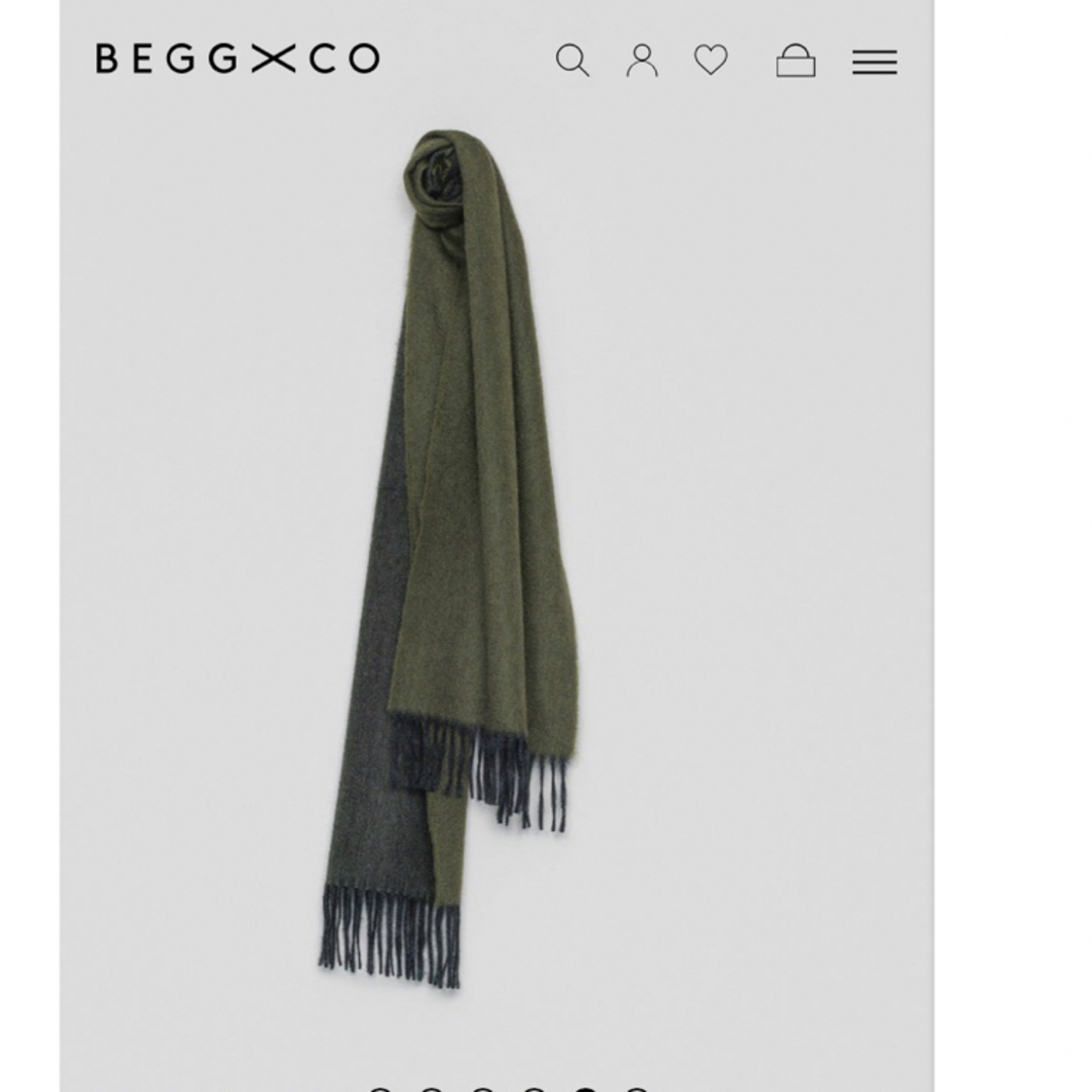 BEGG & CO(ベグアンドコー)のBEGGxCO ベグアンドコー カシミアマフラーArran リバーシブル レディースのファッション小物(マフラー/ショール)の商品写真