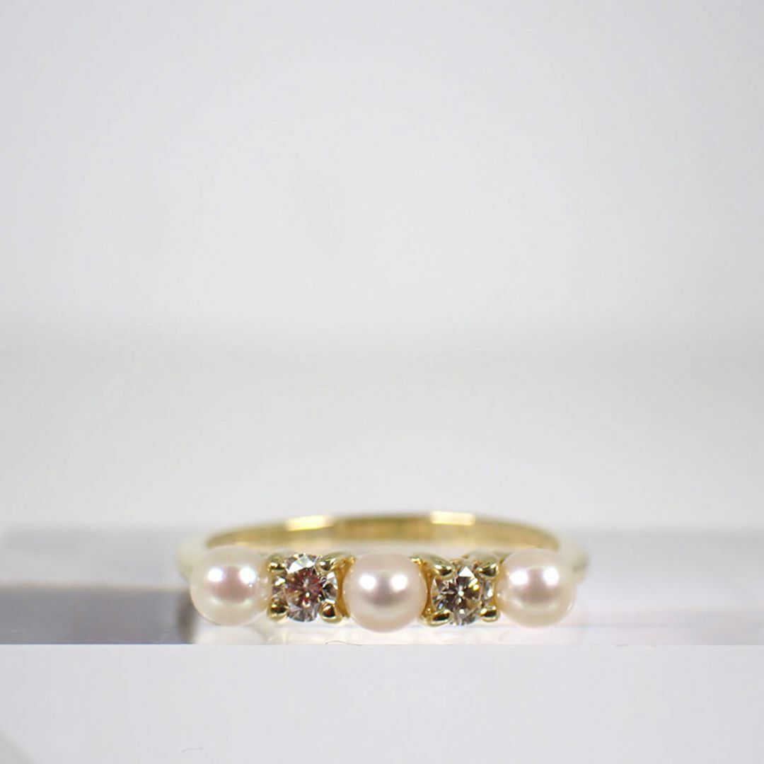 Tiffany & Co.(ティファニー)のティファニー 750 パール/ダイヤ リング 8.5号[g259-65］ レディースのアクセサリー(リング(指輪))の商品写真