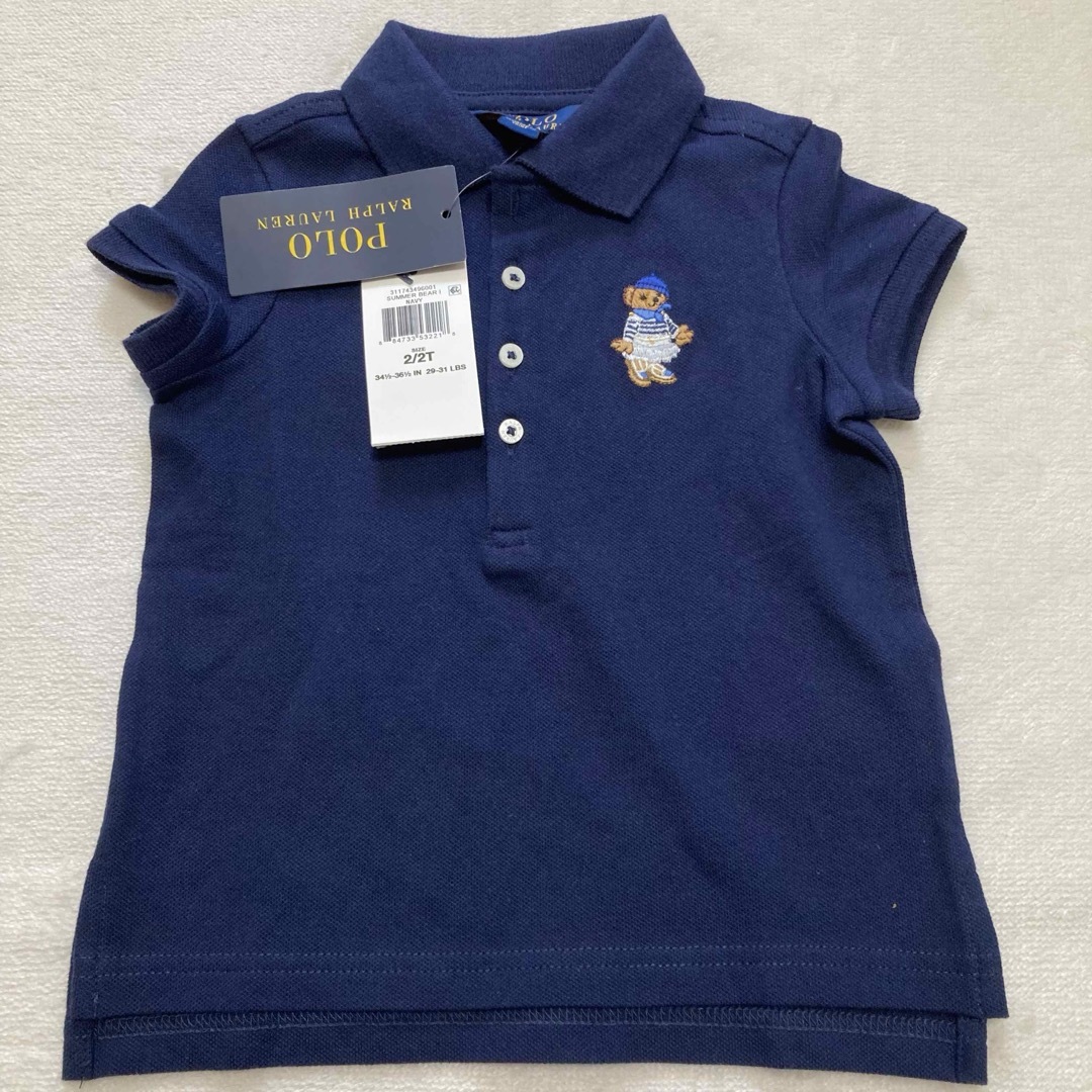 POLO RALPH LAUREN(ポロラルフローレン)の【未使用】ポロラルフローレン ワンピース　ポロシャツ　ポロベア　クマ　２点セット キッズ/ベビー/マタニティのキッズ服女の子用(90cm~)(ワンピース)の商品写真