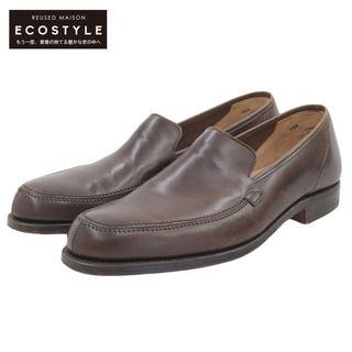 クロケットアンドジョーンズ(Crockett&Jones)のクロケット＆ジョーンズ 美品 CROCKETT&JONES クロケット＆ジョーンズ ビームスF別注 GAVIN エプロンフロント ローファー シューズ カーフ メンズ ダークブラウン 7 7(その他)