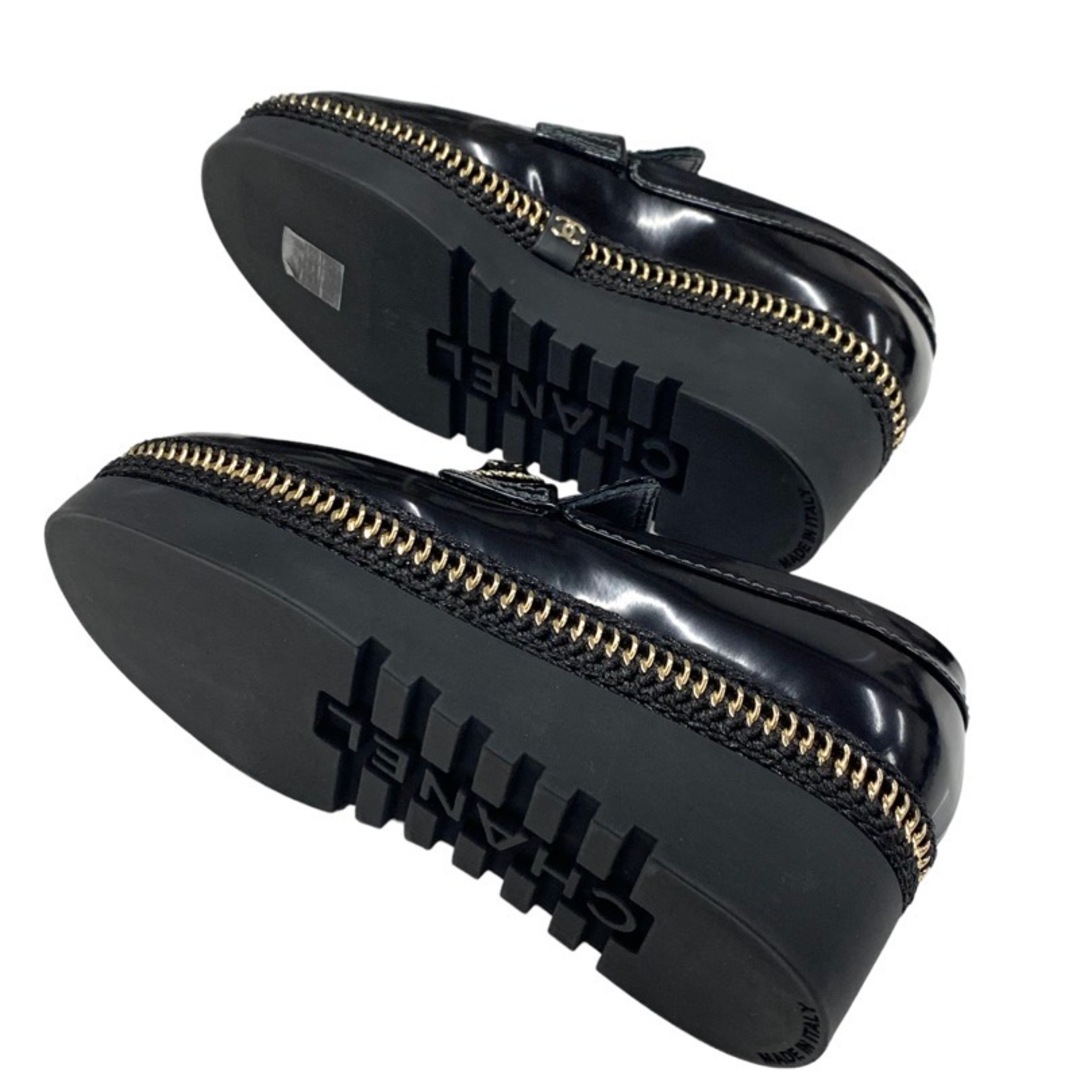 CHANEL(シャネル)のシャネル CHANEL ローファー 革靴 靴 シューズ レザー ブラック 黒 ココマーク ジップ 厚底 レディースの靴/シューズ(ローファー/革靴)の商品写真