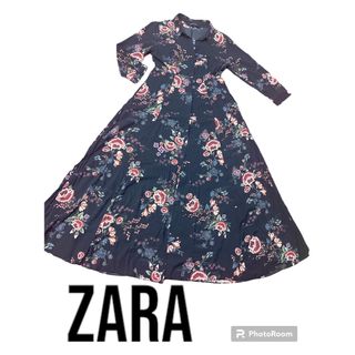 ザラ(ZARA)のZARA 花柄 シャワーワンピース(ロングワンピース/マキシワンピース)