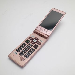 キョウセラ(京セラ)の超美品 au KYF36 かんたんケータイ ピンク 白ロム M444(携帯電話本体)