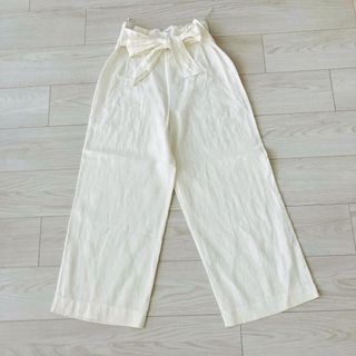 ザラ(ZARA)のZARA 新品未使用麻100%ワイドパンツ(カジュアルパンツ)