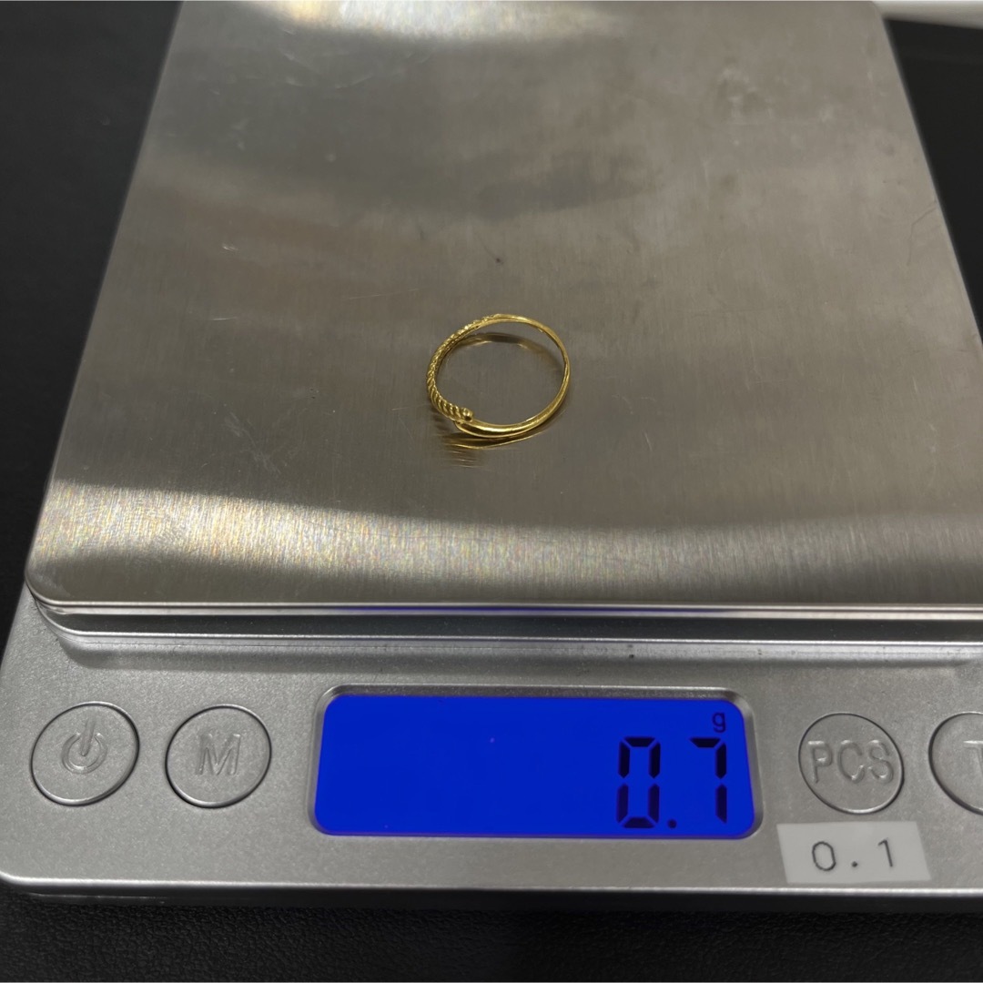 (Y041803①)K18 YG ピンキーリング イエローゴールド 18金 レディースのアクセサリー(リング(指輪))の商品写真