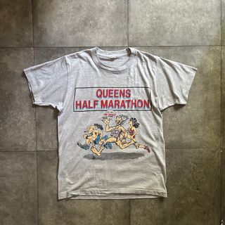 スクリーンスターズ(SCREEN STARS)の80s スクリーンスターズ tシャツ USA製 L グレー バックプリント(Tシャツ/カットソー(半袖/袖なし))