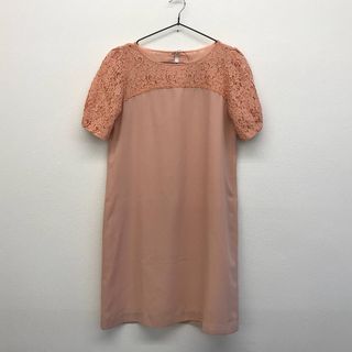 『美品』 a.v.v アーヴェーヴェー レースワンピース ワンピース レーヨン/ナイロン  /コットン ピンク系【中古】