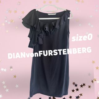 ダイアンフォンファステンバーグ(DIANE von FURSTENBERG)のダイアンフォンファステンバーグ 黒ワンピース(ひざ丈ワンピース)