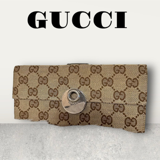 グッチ(Gucci)のGUCCI グッチ 長財布 WホックGGキャンバス GG柄 エクリプス(財布)