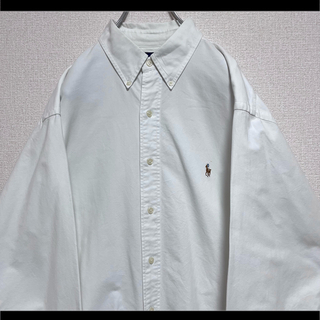 ラルフローレン(Ralph Lauren)のラルフローレン ボタンダウンシャツ ホワイト マルチポニー刺繍 ゆるだぼ(シャツ)