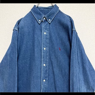 ラルフローレン(Ralph Lauren)の★ラルフローレン ポロカントリー ボタンダウンシャツ デニム ポニー刺繍 80s(シャツ)