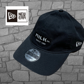 ニューエラー(NEW ERA)のNEW ERA ニューエラ 9TWENTY ミルクフェド ロゴ CAP 刺繍 黒(キャップ)