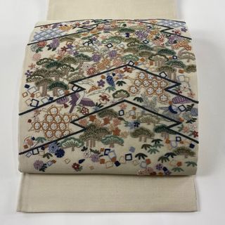 袋帯 逸品 お太鼓柄 正絹 【中古】(帯)