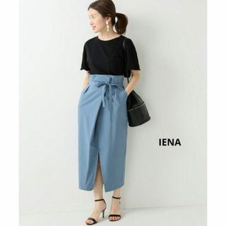 IENA - 【美品】IENA イエナ ラップスカート ロングスカート ブルー 38 M