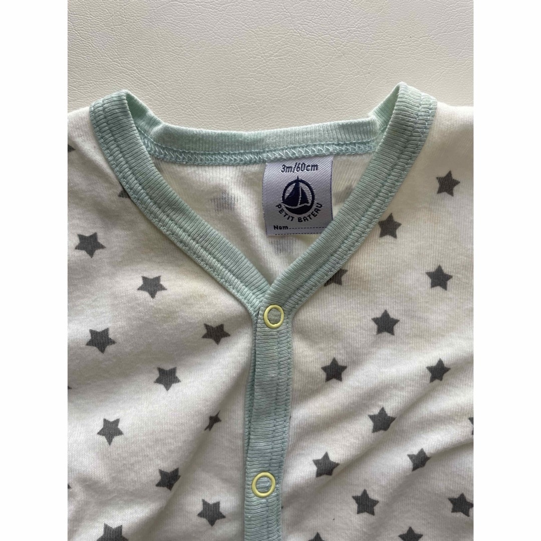 PETIT BATEAU(プチバトー)のプチバトー　ロンパース　60cm キッズ/ベビー/マタニティのベビー服(~85cm)(ロンパース)の商品写真