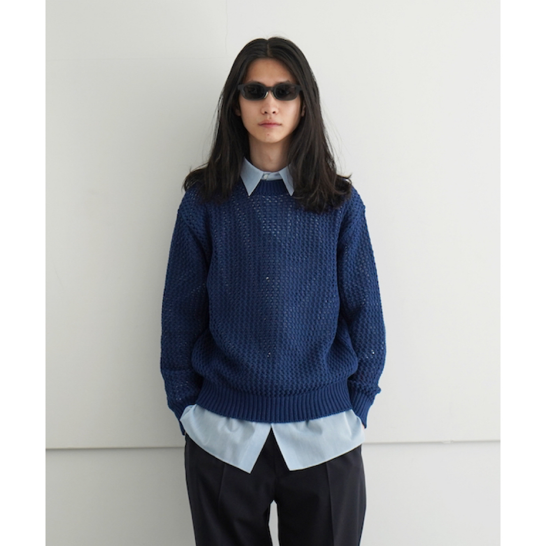 AURALEE(オーラリー)のauralee COTTON LILY-YARN MESH KNIT P/O メンズのトップス(ニット/セーター)の商品写真