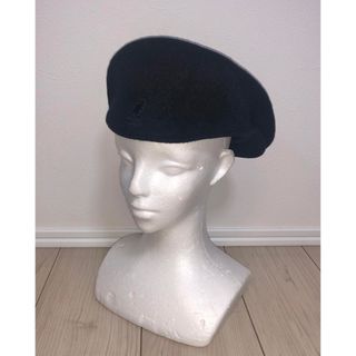 カンゴール(KANGOL)のXL 美品 KANGOL WOOL 504 ハンチングキャップ ベレー ブラック(ハンチング/ベレー帽)