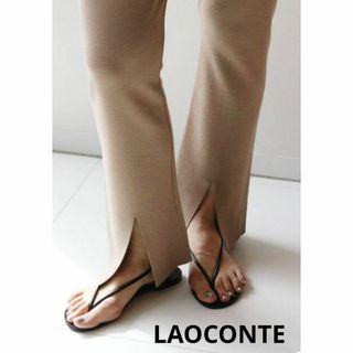 ラオコンテ(LAOCOONTE)のLAOCOONTE ラオコンテ Sandraトングサンダル 黒 39 24.5(サンダル)