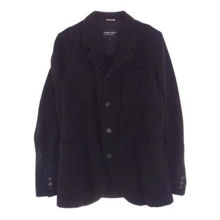 COMME des GARCONS HOMME DEUX コムデギャルソンオムドゥ ジャケット AD2015 DP-J044 圧縮ウール 製品加工 2WAYカラー テーラードジャケット ブラック系 M【中古】(その他)