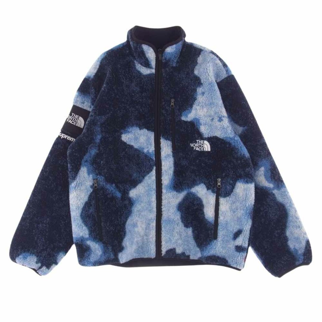 Supreme(シュプリーム)のSupreme シュプリーム ジャケット THE NORTH FACE ノースフェイス 21AW NA52100I Bleached Denim Print Fleece Jacket ブリーチドデニムプリント フリースジャケット ブルー系 L【中古】 メンズのジャケット/アウター(その他)の商品写真