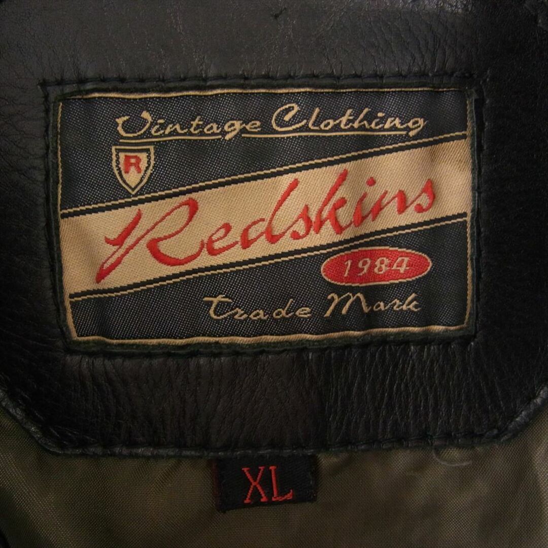 レッドスキン REDSKINS レザージャケット 90s レザー ジャケット ブラック系 XL【中古】 メンズのジャケット/アウター(その他)の商品写真